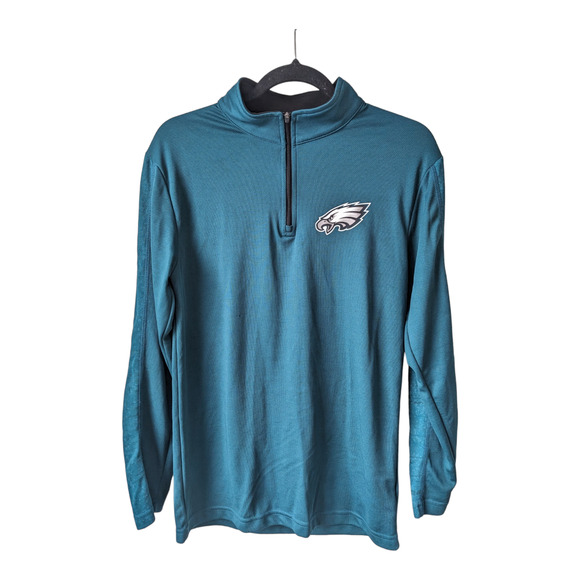 NFL Other - NFL Team Apparel Mens Size Small Eagles Shirt Dark Green Quarter Zip Long Sleeve